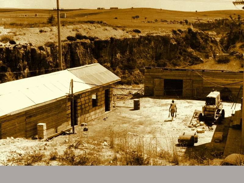 Vecchia foto della diga di San Giuliano